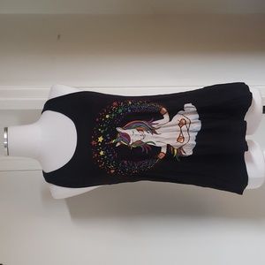 Unicorn black tank top.